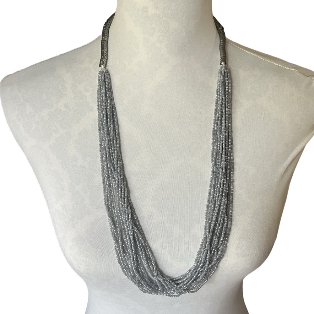 Multi-Strand Seed Bead Statement Necklace
